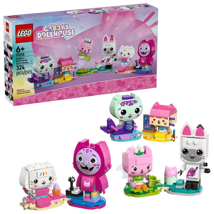 LEGO, Gabby's Dollhouse Gli Amici Gattini Costruibili, 324 Pezzi