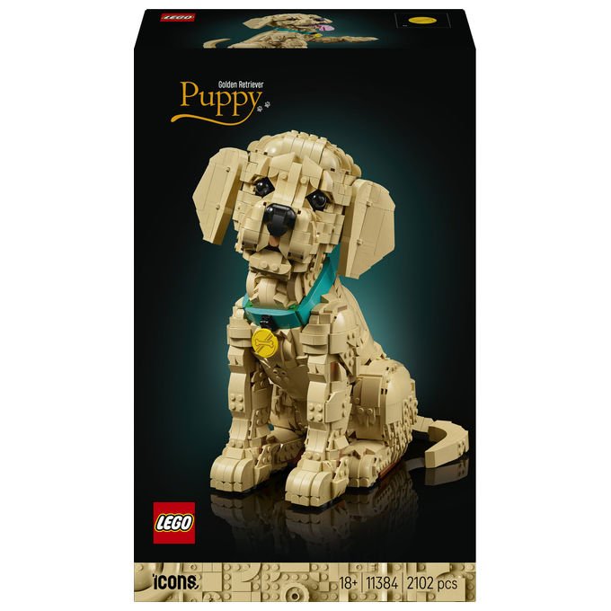Lego, Cucciolo di Golden Retriever, Icons, Set Costruzioni, 2102 Pezzi, 11384