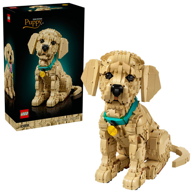 Lego, Cucciolo di Golden Retriever, Icons, Set Costruzioni, 2102 Pezzi, 11384