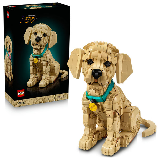 Lego, Cucciolo di Golden Retriever, Icons, Set Costruzioni, 2102 Pezzi, 11384