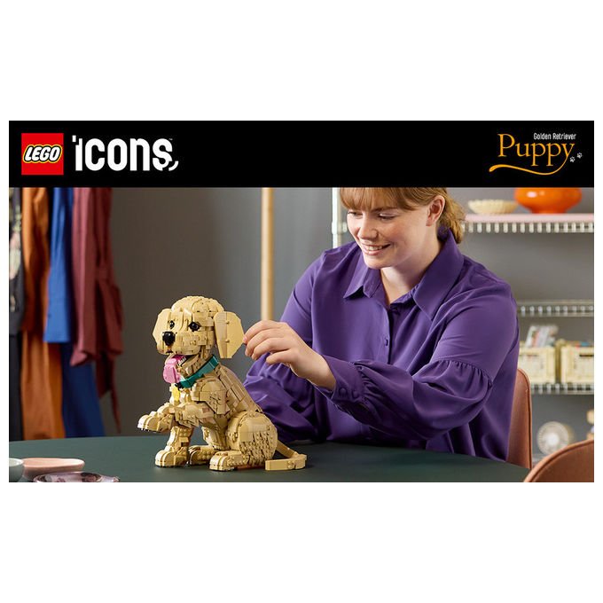 Lego, Cucciolo di Golden Retriever, Icons, Set Costruzioni, 2102 Pezzi, 11384