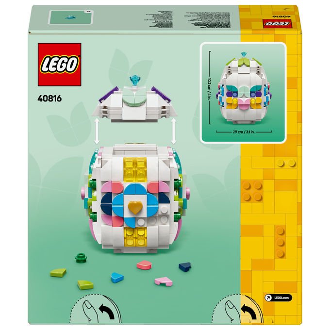 Lego, Uovo di Pasqua Decorativo Personalizzabile, 40816, 386 Pezzi