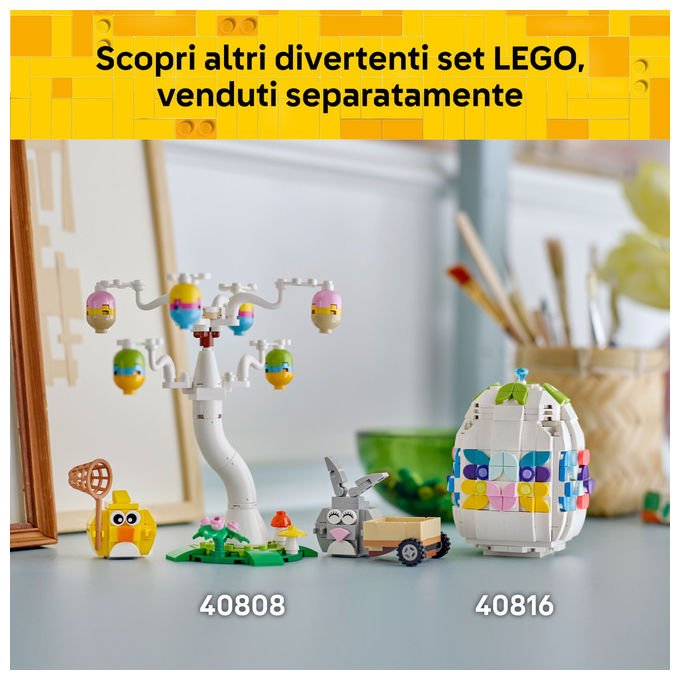 Lego, Uovo di Pasqua Decorativo Personalizzabile, 40816, 386 Pezzi