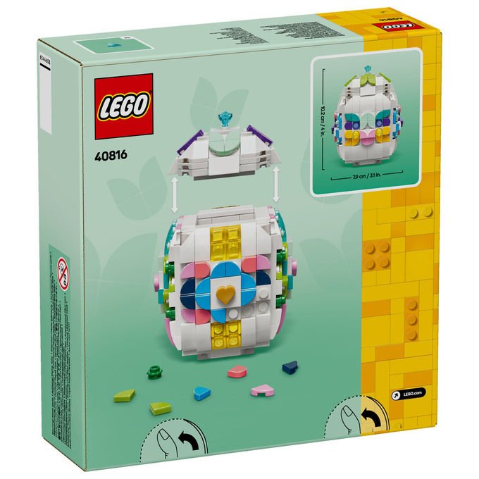 Lego, Uovo di Pasqua Decorativo Personalizzabile, 40816, 386 Pezzi
