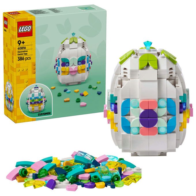 Lego, Uovo di Pasqua Decorativo Personalizzabile, 40816, 386 Pezzi