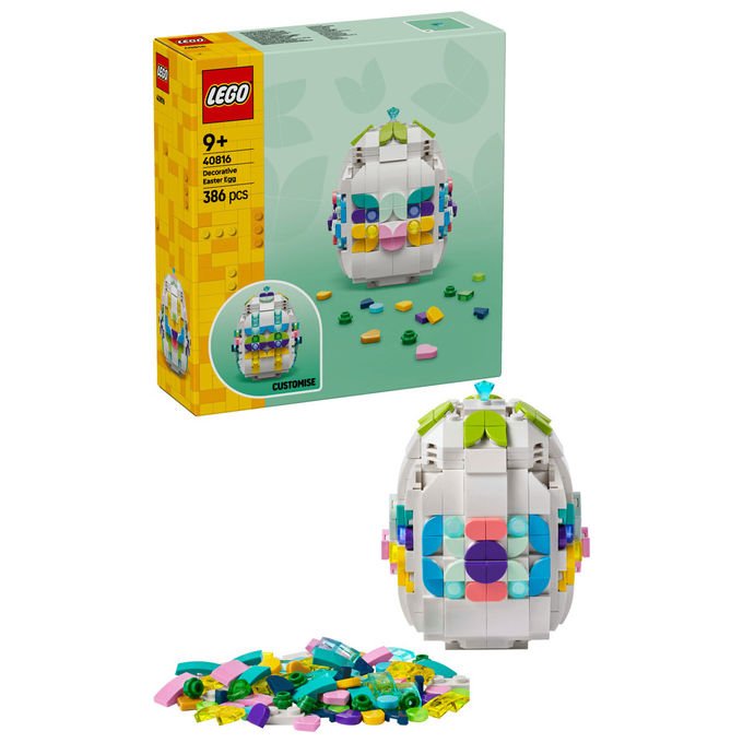 Lego, Uovo di Pasqua Decorativo Personalizzabile, 40816, 386 Pezzi