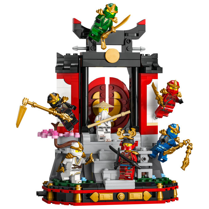 Lego 71866 Ninjago Display Personaggi Ninja 15° Anniversario Monastero Ninja Set da Costruzione 447 Pezzi 8 Minifigure