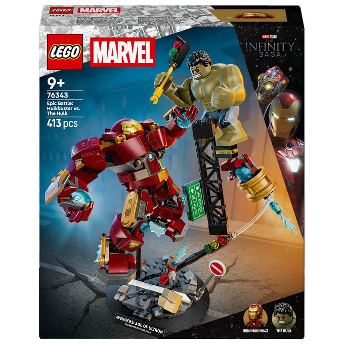 Lego, Battaglia Epica Hulkbuster vs The Hulk, Set Costruzioni Marvel, 413 Pezzi