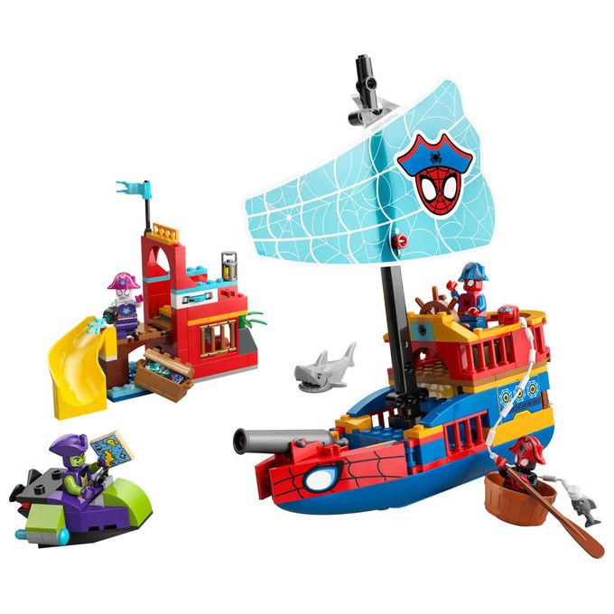 Lego, Team Spidey Nave Pirata, 201 Pezzi, Marvel Super Heroes, 11208
