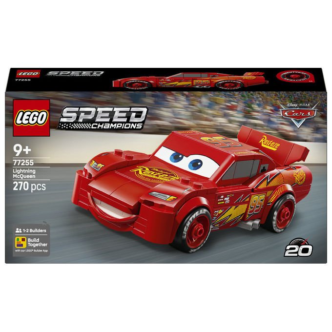 Lego, Saetta Mc Queen Speed Champions, Auto da Corsa Disney Pixar, Set Costruzioni 270 Pezzi