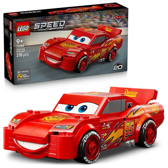 Lego, Saetta Mc Queen Speed Champions, Auto da Corsa Disney Pixar, Set Costruzioni 270 Pezzi