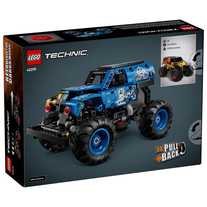 LEGO, Technic Monster Jam Grave Digger Fuoco e Ghiaccio 42219