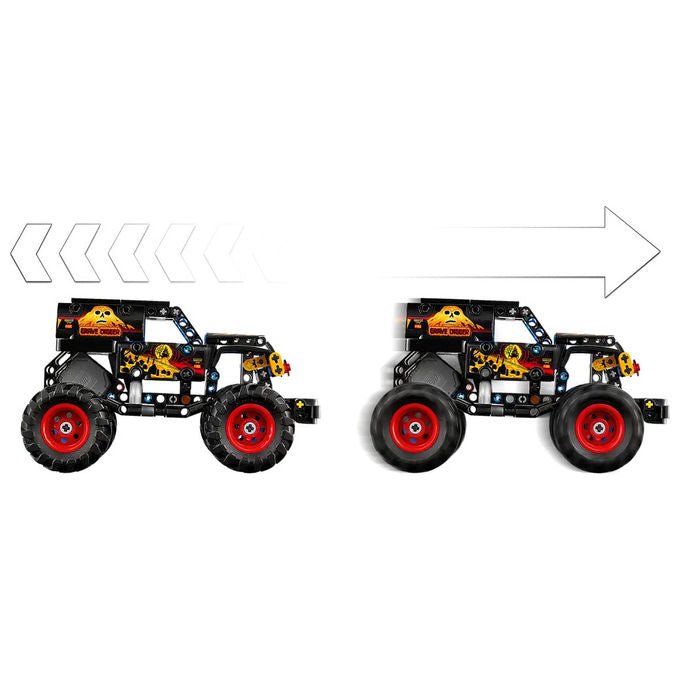 LEGO, Technic Monster Jam Grave Digger Fuoco e Ghiaccio 42219