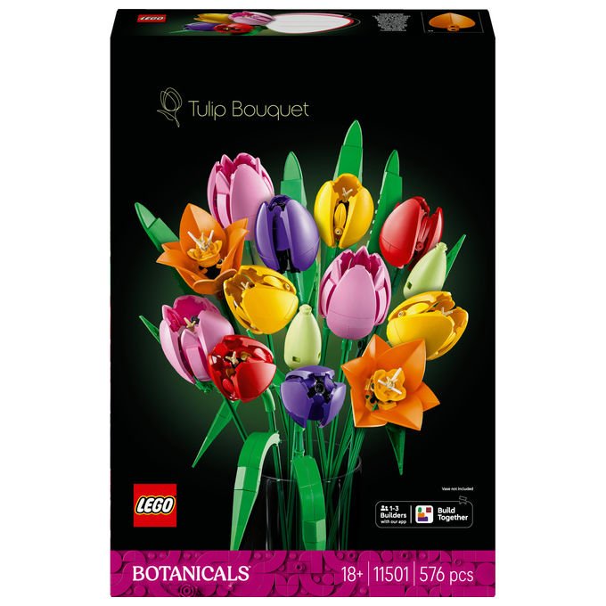 Lego, Bouquet di Tulipani Botanicals, Set costruzioni, 576 Pezzi