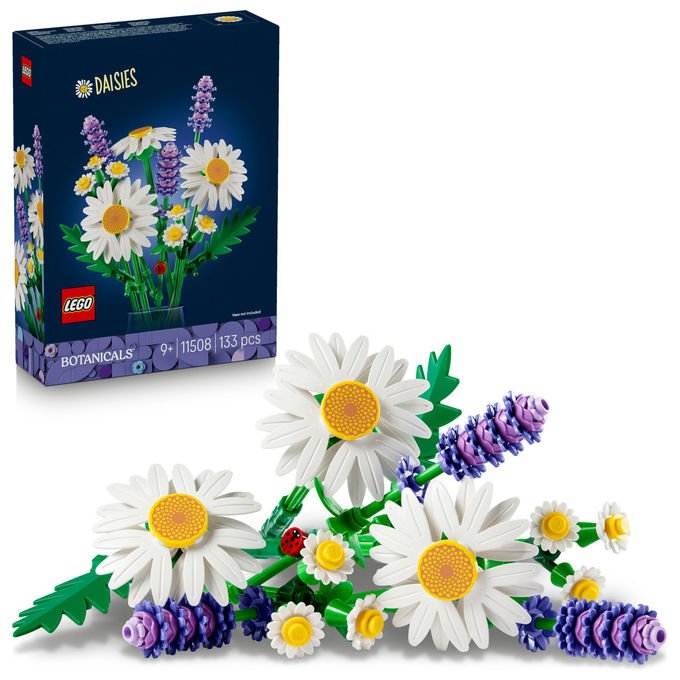 LEGO, Set Costruibile Margherite Botanicals, Decorazione Floreale, 133 Pezzi
