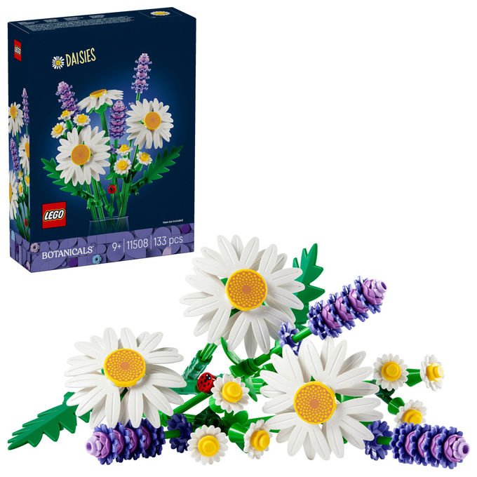 LEGO, Set Costruibile Margherite Botanicals, Decorazione Floreale, 133 Pezzi