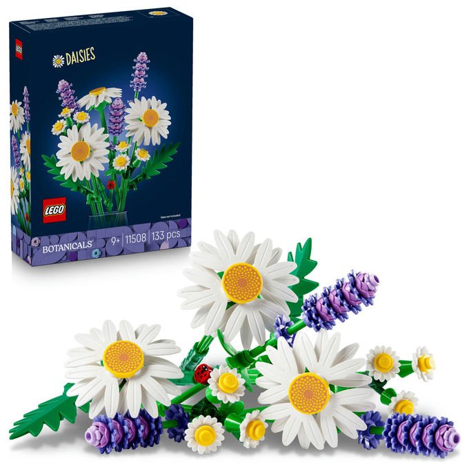 LEGO, Set Costruibile Margherite Botanicals, Decorazione Floreale, 133 Pezzi