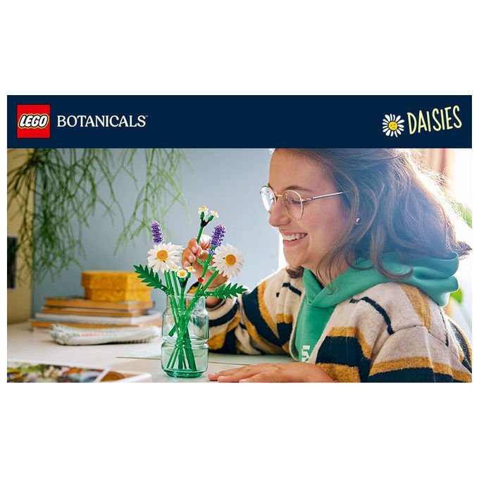 LEGO, Set Costruibile Margherite Botanicals, Decorazione Floreale, 133 Pezzi