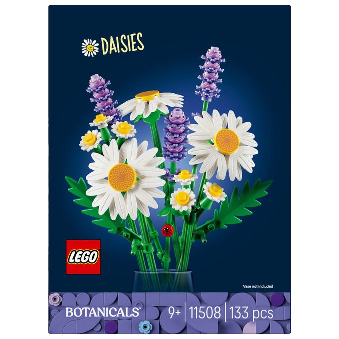 LEGO, Set Costruibile Margherite Botanicals, Decorazione Floreale, 133 Pezzi