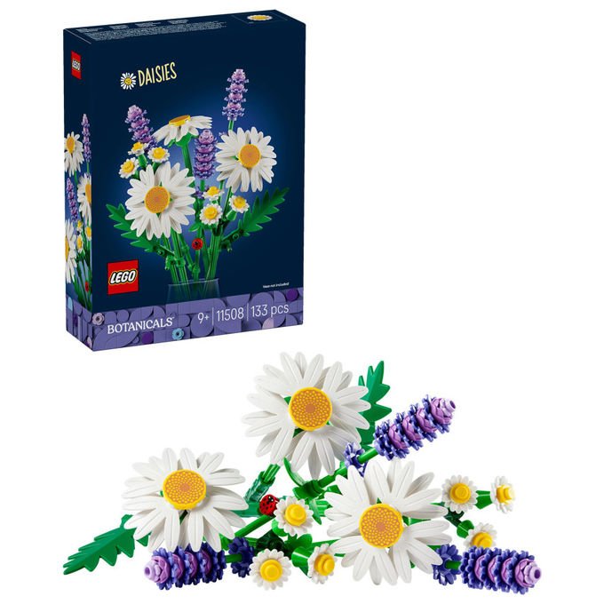 LEGO, Set Costruibile Margherite Botanicals, Decorazione Floreale, 133 Pezzi