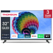 Thomson Google TV QLED 32 Pollici Grigio Dolby Audio 12V