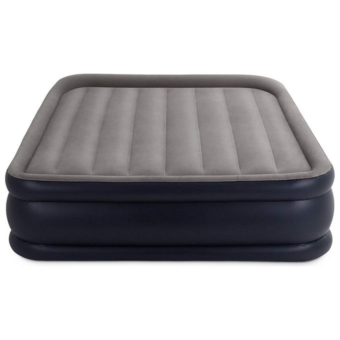 Intex Materasso Durabeam Pillow rest Deluxe Bicolor con Tecnologia Fiber Tech; Pompa Elettrica Incorporata 152x230x42 cm