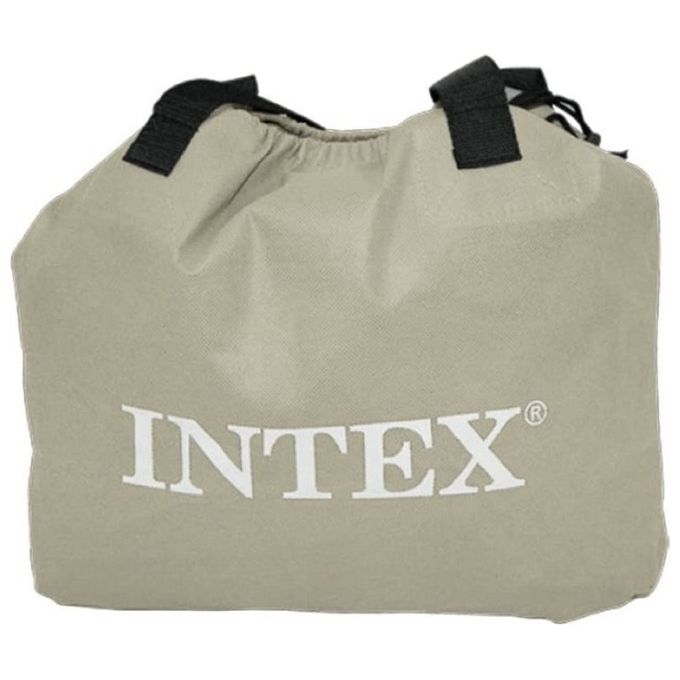 Intex Materasso Durabeam Pillow rest Deluxe Bicolor con Tecnologia Fiber Tech; Pompa Elettrica Incorporata 152x230x42 cm