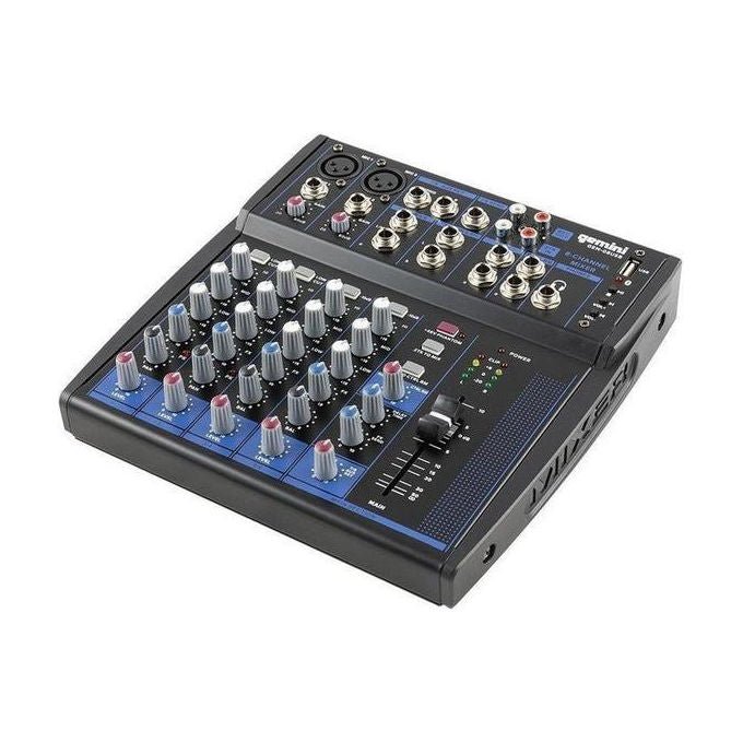 Gemini Mixer Audio 8 Canali Nero GEM-08USB