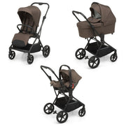 Foppapedretti Sistema Combinato Trio Spritz I-Size Cacao Navicella Passeggino e Seggiolino Auto