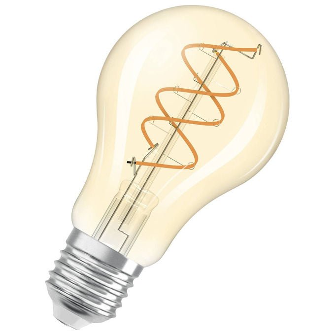 Osram Lampadina LED Vintage 1906 Classic Slim E27 Pera Filamento Oro 8W Dimmerabile