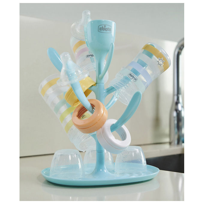 Chicco Scolabiberon Compatto Salvaspazio Blu