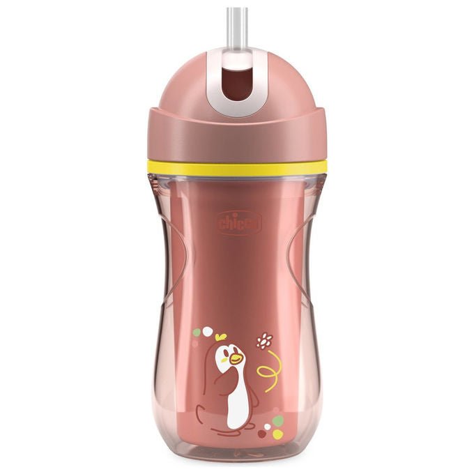 Chicco Tazza Termica Sport Antigoccia con Cannuccia in Silicone 14+ Mesi Rosa