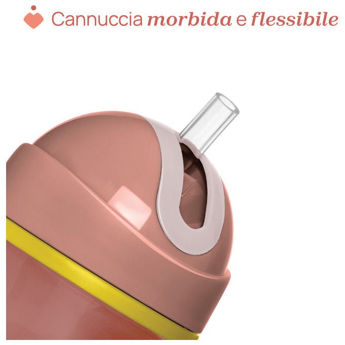 Chicco Tazza Termica Sport Antigoccia con Cannuccia in Silicone 14+ Mesi Rosa