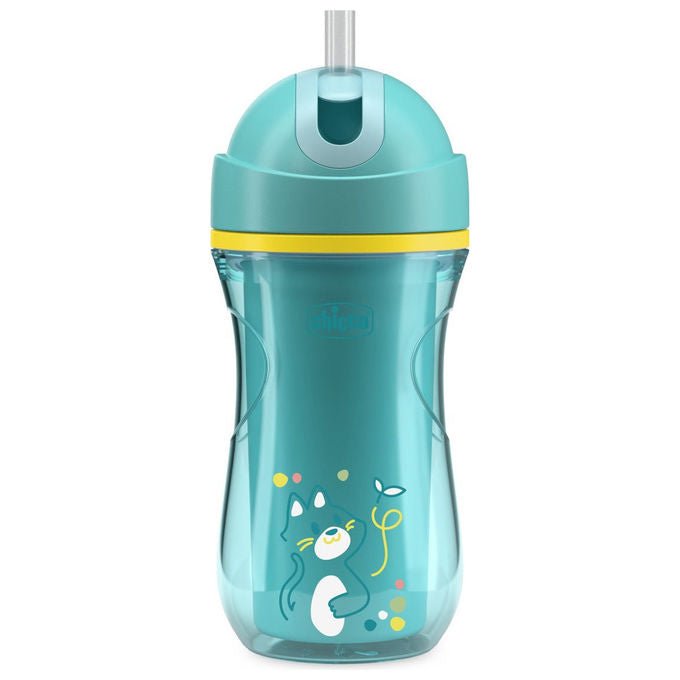 Chicco Tazza Sport Antigoccia con Cannuccia in Silicone 14+ Mesi Turchese