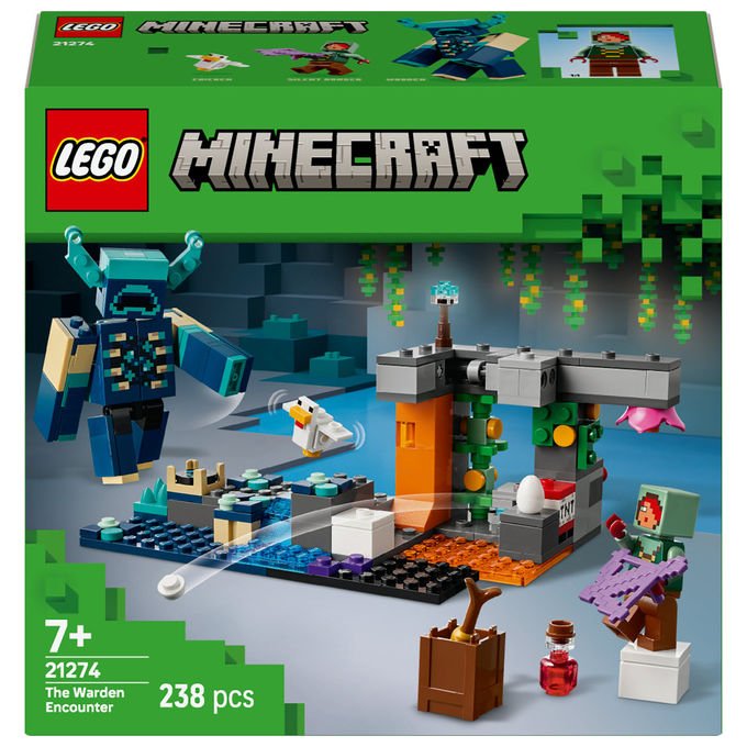 Lego, L'incontro con il Sorvegliante Minecraft, Set costruzioni, 238 Pezzi