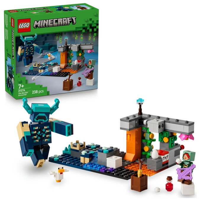 Lego, L'incontro con il Sorvegliante Minecraft, Set costruzioni, 238 Pezzi