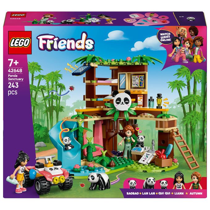 Lego Il Santuario dei Panda 42648 Set Costruzioni con Casa sull'Albero e ATV