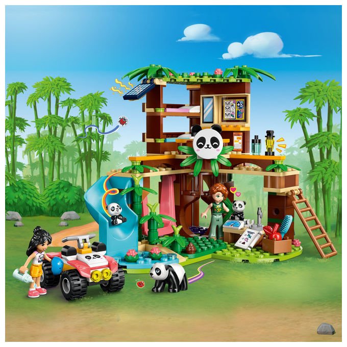 Lego Il Santuario dei Panda 42648 Set Costruzioni con Casa sull'Albero e ATV