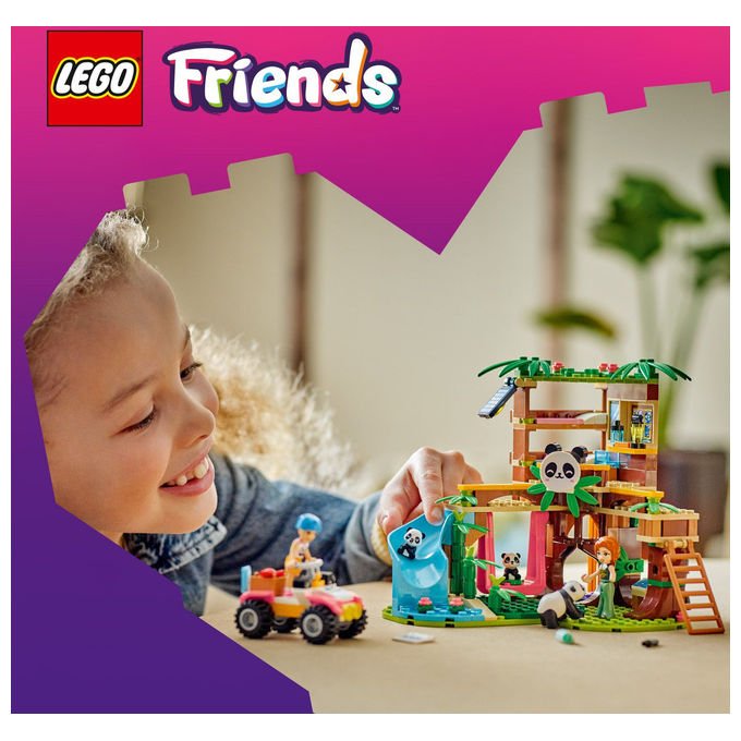 Lego Il Santuario dei Panda 42648 Set Costruzioni con Casa sull'Albero e ATV