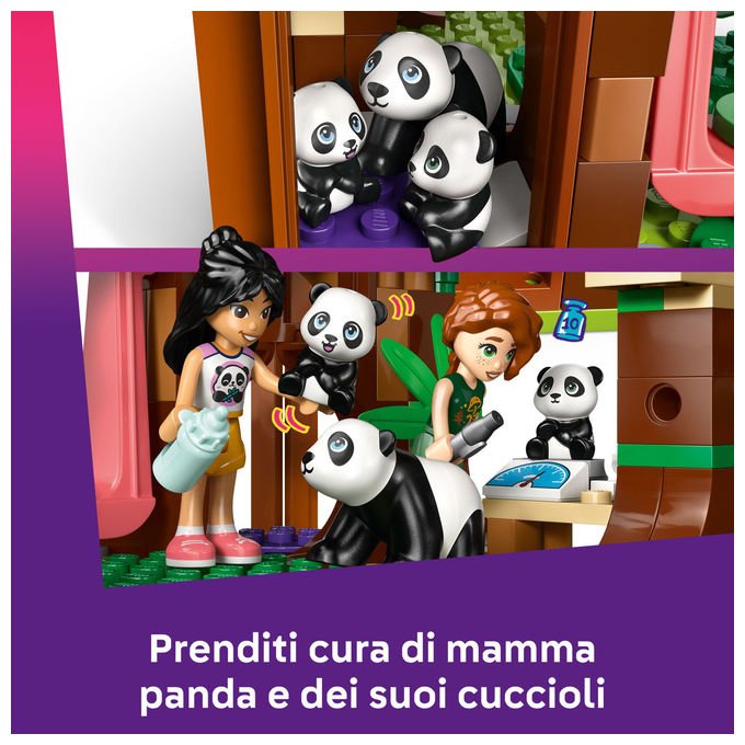 Lego Il Santuario dei Panda 42648 Set Costruzioni con Casa sull'Albero e ATV