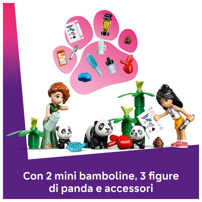 Lego Il Santuario dei Panda 42648 Set Costruzioni con Casa sull'Albero e ATV