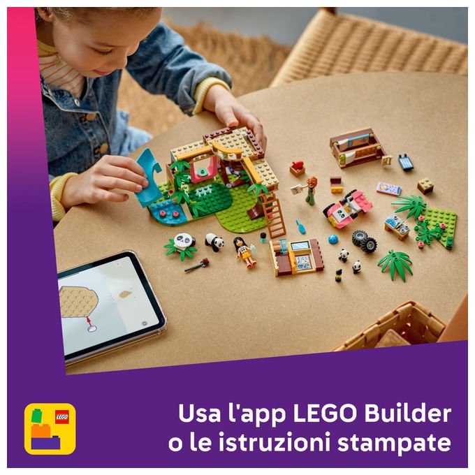 Lego Il Santuario dei Panda 42648 Set Costruzioni con Casa sull'Albero e ATV
