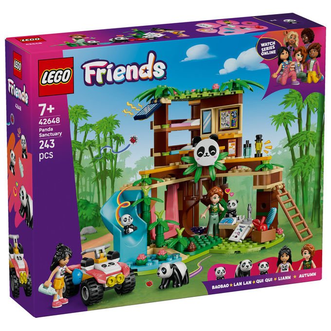 Lego Il Santuario dei Panda 42648 Set Costruzioni con Casa sull'Albero e ATV