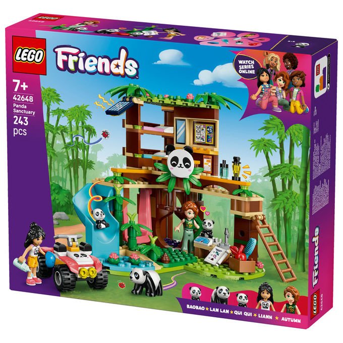 Lego Il Santuario dei Panda 42648 Set Costruzioni con Casa sull'Albero e ATV