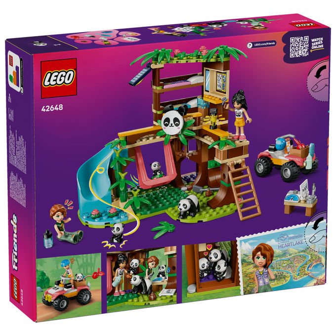 Lego Il Santuario dei Panda 42648 Set Costruzioni con Casa sull'Albero e ATV