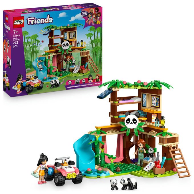 Lego Il Santuario dei Panda 42648 Set Costruzioni con Casa sull'Albero e ATV