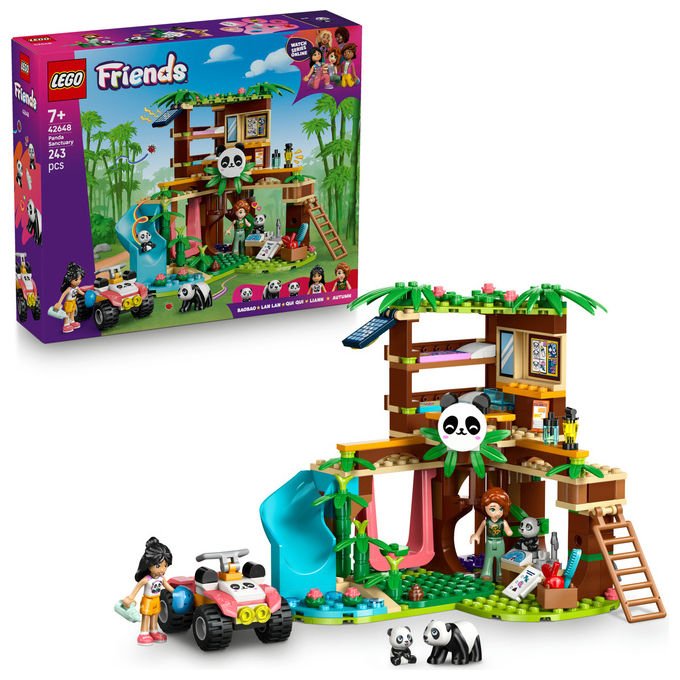 Lego Il Santuario dei Panda 42648 Set Costruzioni con Casa sull'Albero e ATV