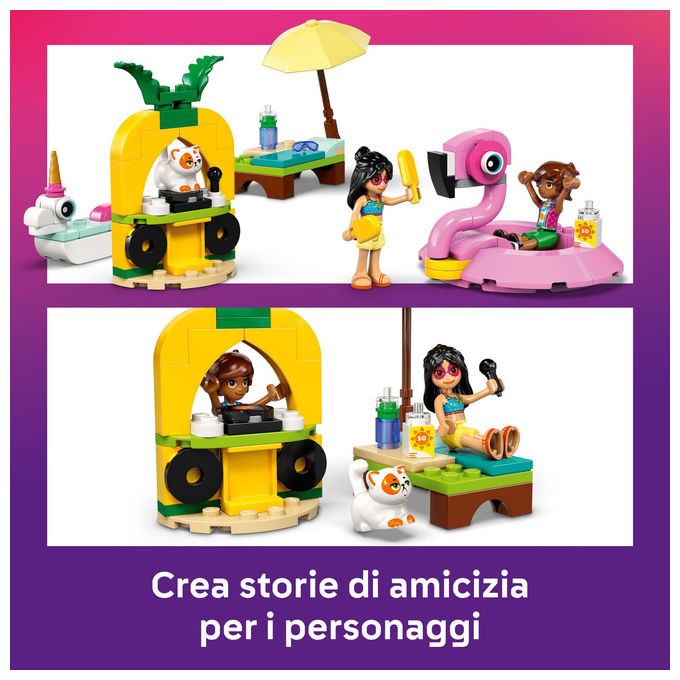 LEGO Pool Party con Unicorno e Fenicottero Set Costruzioni 99 Pezzi
