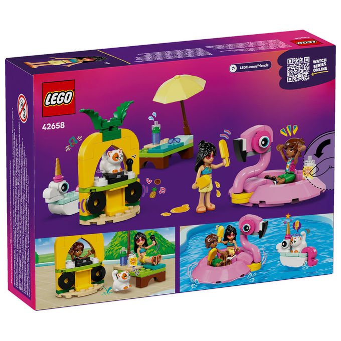 LEGO Pool Party con Unicorno e Fenicottero Set Costruzioni 99 Pezzi