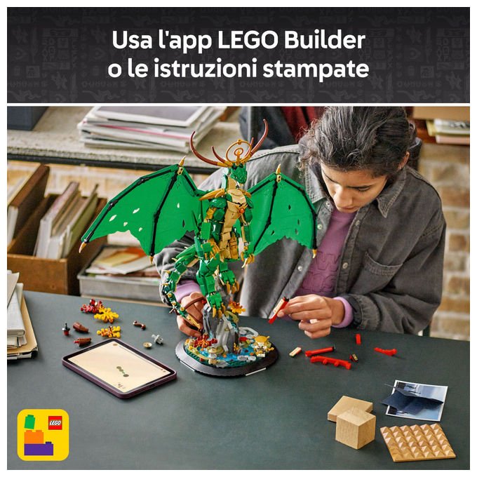 Lego Drago Guardiano 71847 Set Costruzioni Ninjago 1650 Pezzi